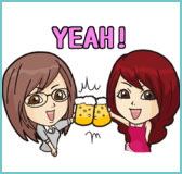 第一弾のスタンプ・バニ子・バニ美の「YEAH」